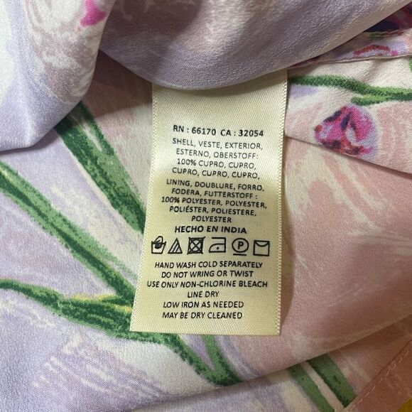 HD in Paris Anthropologie Floral Yellow Ombre Dress Size 12 Summer - Picture 7 of 11